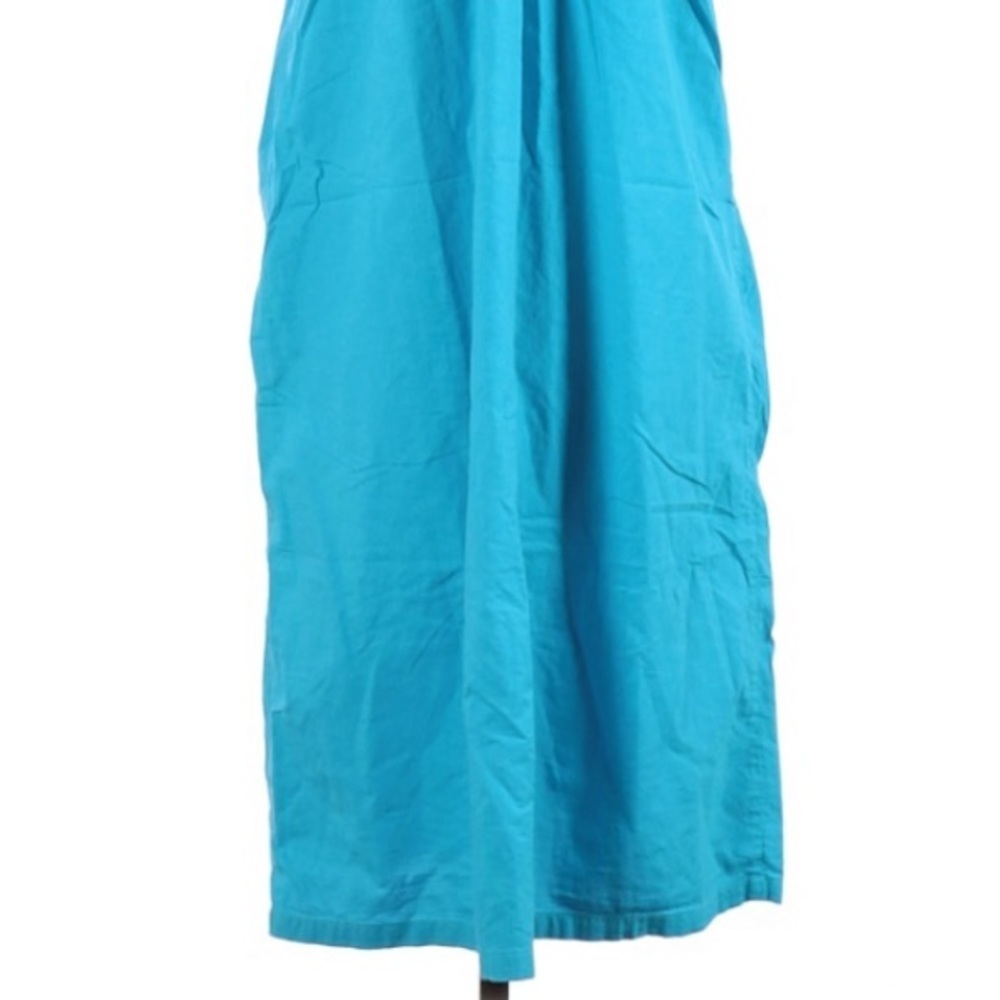Cactus Flower Teal Summer Dress Medium Pink Green - Picture 4 of 10